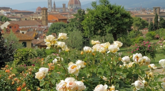 Der Garten der Iris im Vorplatz Michelangelo in Florenz: vom 25. April bis 20 Mai 2014